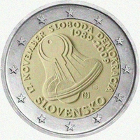 2 euro Slovaquie 2009 Révolution de velours