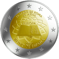 2 euro Espagne 2007 Traité de Rome