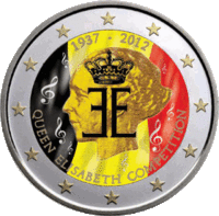 2 euro Belgique 2012 Reine Elisabeth couleur 1