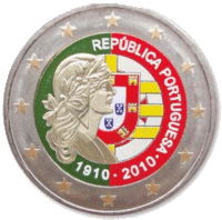 2 euro Portugal 2010 République couleur 1