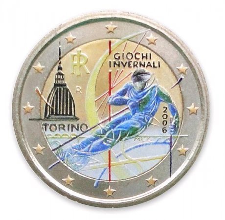 2 euro Italie 2006 Jeux Olympiques Turin couleur 1
