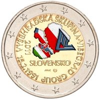2 euro Slovaquie 2011 Groupe Visegrad couleur 1