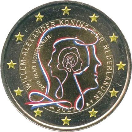 2 euro Pays-Bas 2013 - 200 ans Royaume couleur 1