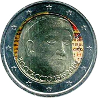 2 euro Italie 2013 Giovanni Boccaccio couleur 3