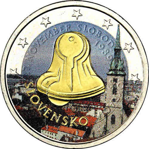 2 euro Slovaquie 2009 Révolution de velours couleur 3