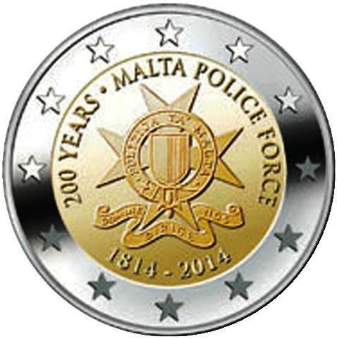 2 euro Malte 2014 - 200 ans de la Police