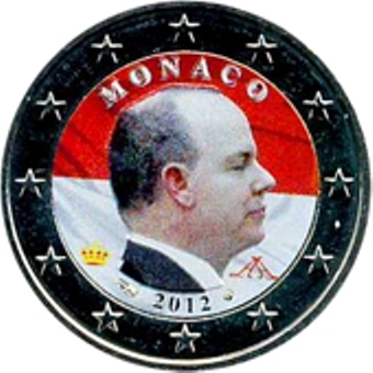 2 euro Monaco 2012 Albert II couleur 3