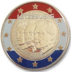 2 euro Luxembourg 2011 Grand Duc Jean couleur 3