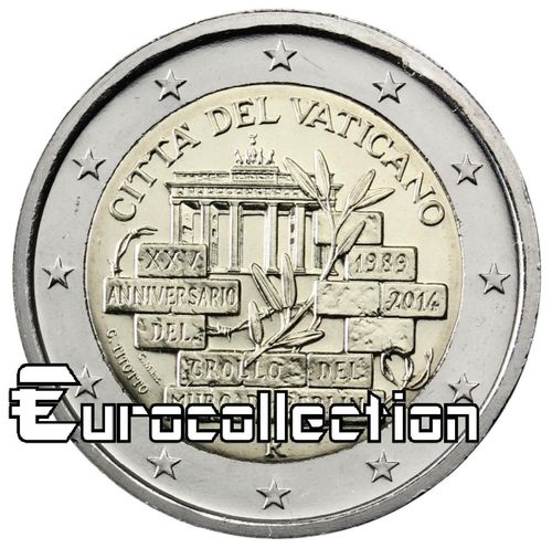2 euro Vatican 2014 Mur de Berlin