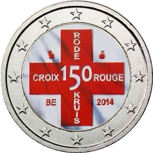 2 euro Belgique 2014 Croix rouge couleur 3