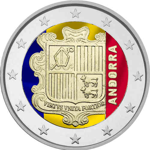 2 euro Andorre 2014 Armoiries d’Andorre couleur 1