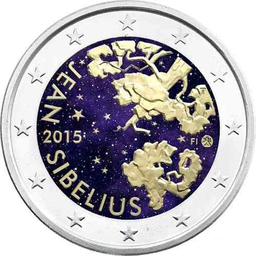 2 euro Finlande 2015 Jean Sibelius couleur 1
