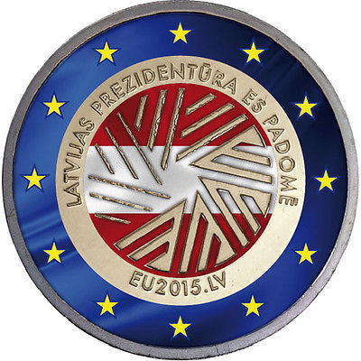 2 euro Lettonie 2015 Présidence UE couleur 6