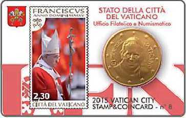Coincard  Vatican 2015 Pape François N°8