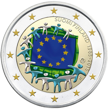 2 euro Finlande 2015 Drapeau Européen couleur 1
