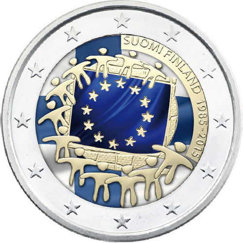 2 euro Finlande 2015 Drapeau Européen couleur 4