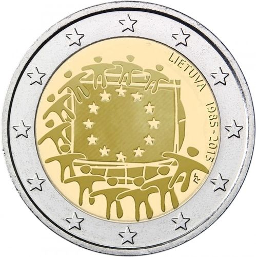 2 euro Lituanie 2015 Drapeau Européen