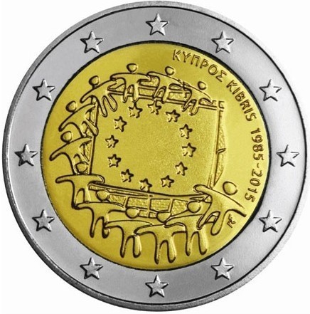 2 euro Chypre 2015 Drapeau Européen