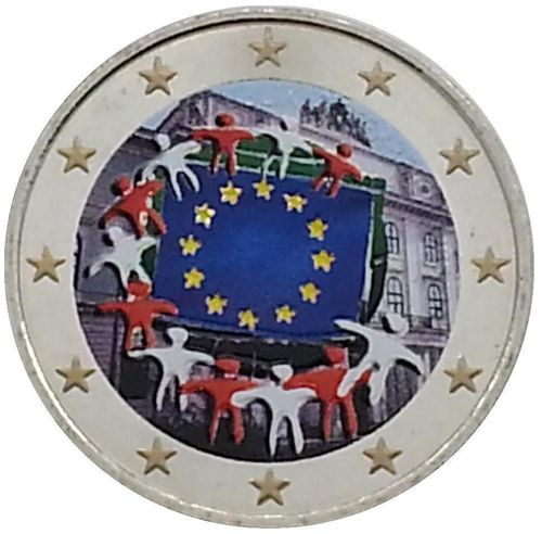 2 euro Autriche 2015 Drapeau Européen couleur 1