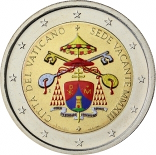 2 euro Vatican 2013 Siège Vacant couleur 2