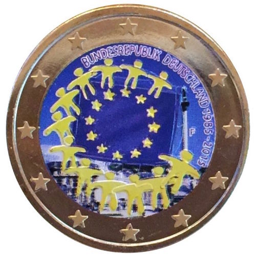 2 euro Allemagne 2015 Drapeau Européen couleur 9