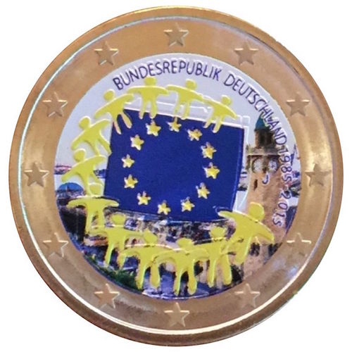 2 euro Allemagne 2015 Drapeau Européen couleur 11