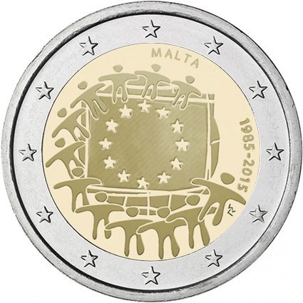 2 euro Malte 2015 Drapeau Européen