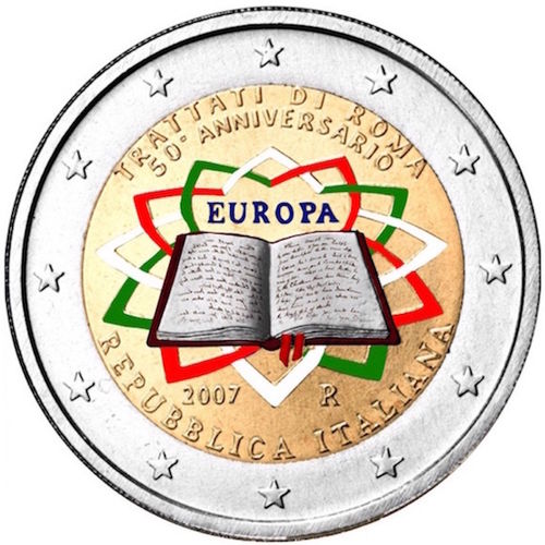 2 euro Italie 2007 Traité de Rome couleur 2