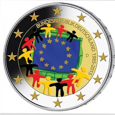 2 euro Allemagne 2015 Drapeau Européen couleur 12