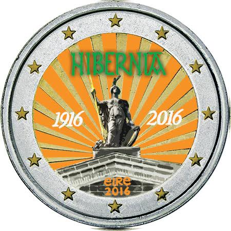 2 euro Irlande 2016 Insurrection de Paques couleur 1