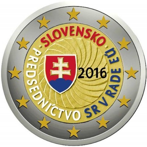2 euro Slovaquie 2016 Présidence UE couleur 1