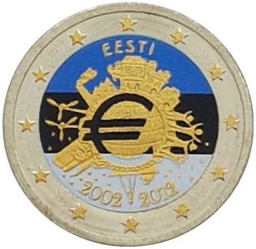 2 euro Estonie 2012 - 10 ans de l'euro couleur 5