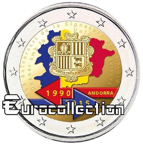 2 euro Andorre 2015 Union Douanière couleur 1