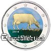 2 euro Lettonie 2016 Vache brune couleur 4