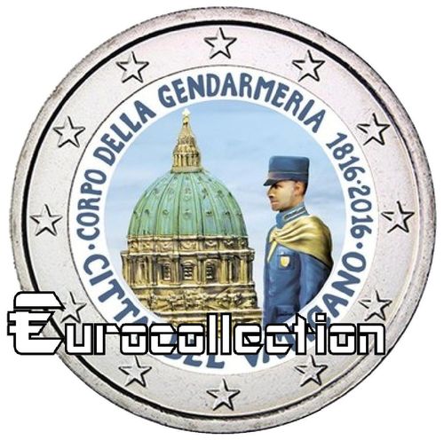 2 euro Vatican 2016 Gendarmerie couleur 2