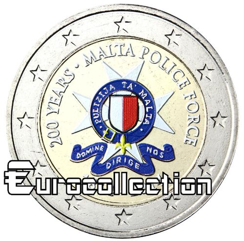 2 euro Malte 2014 - 200 ans de la Police couleur 5