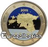 2 euro Estonie 2011 Carte de l’Estonie couleur 2