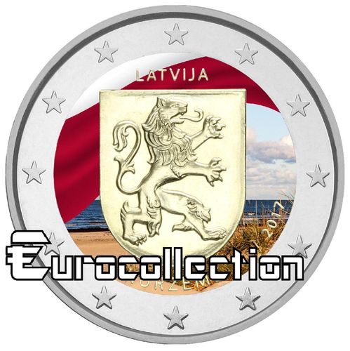 2 euro Lettonie 2017 Kurzeme couleur 3