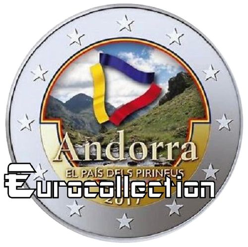 2 euro Andorre 2017 Pays des Pyrénées couleur 1