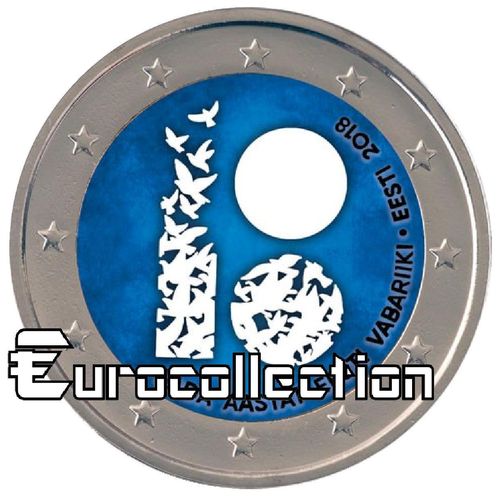 2 euro Estonie 2018 Déclaration d'Indépendance couleur 2