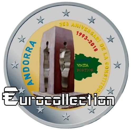 2 euro Andorre 2018 Constitution couleur 2