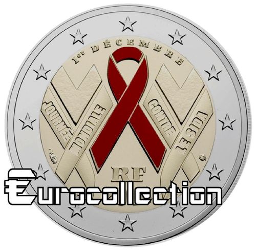 2 euro France 2014 Lutte contre le SIDA BU couleur