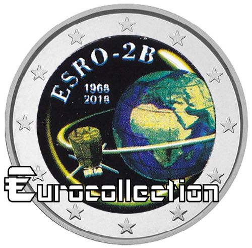 2 euro Belgique 2018 Satellite ESRO-2B couleur 3