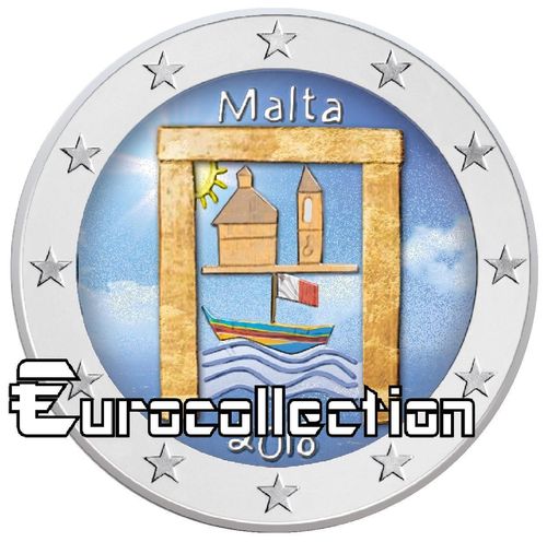 2 euro Malte 2018 Patrimoine Culturel couleur 2