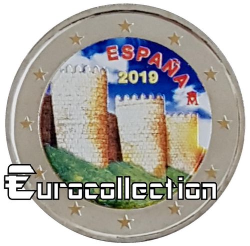 2 euro Espagne 2019 Rempart d'Avila couleur 1