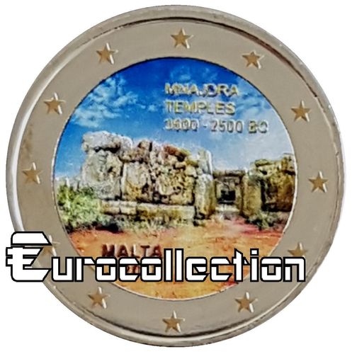 2 euro Malte 2018 Temple de Mnajdra couleur 4