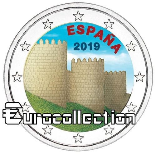 2 euro Espagne 2019 Rempart d'Avila couleur 2