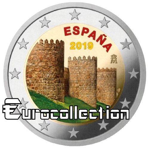 2 euro Espagne 2019 Rempart d'Avila couleur 3