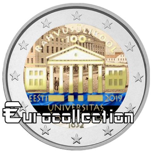 2 euro Estonie 2019 Université de Tartu couleur 1