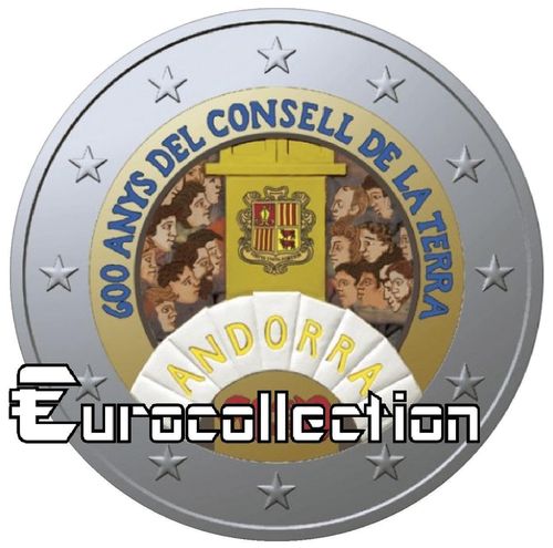 2 euro Andorre 2019 Conseil de la Terre couleur 3